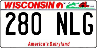 WI license plate 280NLG