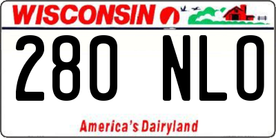WI license plate 280NLO