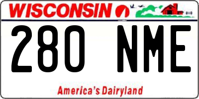 WI license plate 280NME