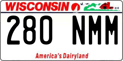 WI license plate 280NMM