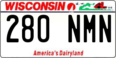 WI license plate 280NMN