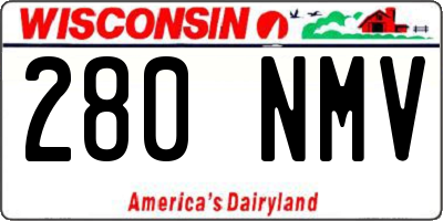 WI license plate 280NMV