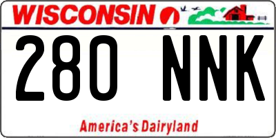 WI license plate 280NNK