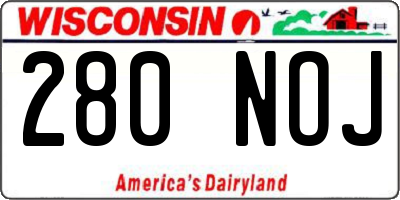 WI license plate 280NOJ