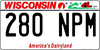 WI license plate 280NPM