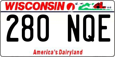 WI license plate 280NQE