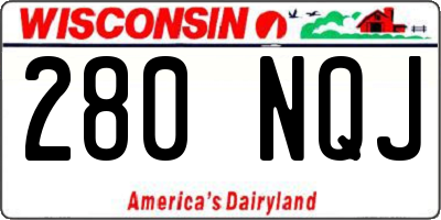 WI license plate 280NQJ