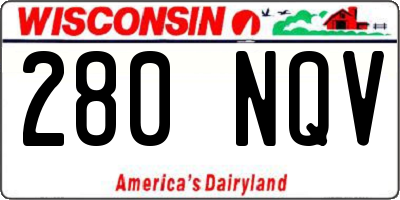 WI license plate 280NQV