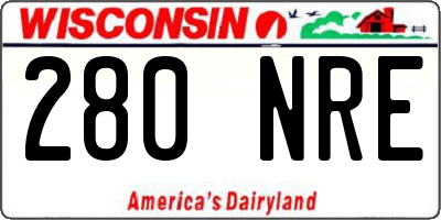 WI license plate 280NRE