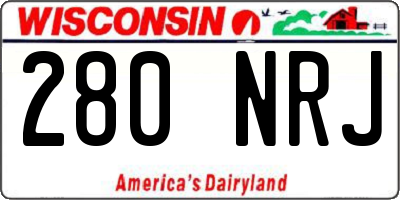 WI license plate 280NRJ