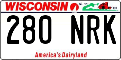 WI license plate 280NRK