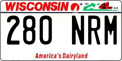 WI license plate 280NRM