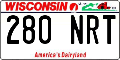 WI license plate 280NRT