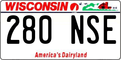 WI license plate 280NSE