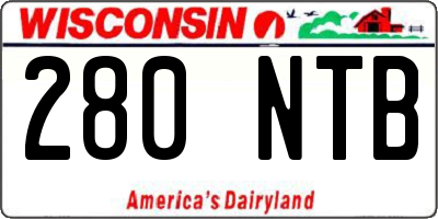 WI license plate 280NTB