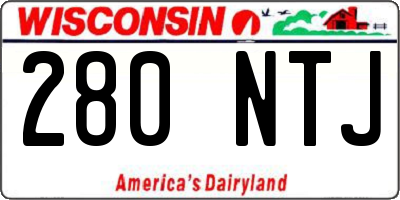 WI license plate 280NTJ