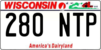 WI license plate 280NTP
