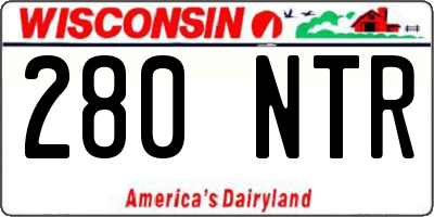 WI license plate 280NTR