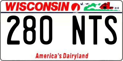 WI license plate 280NTS