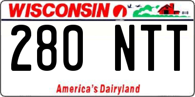 WI license plate 280NTT