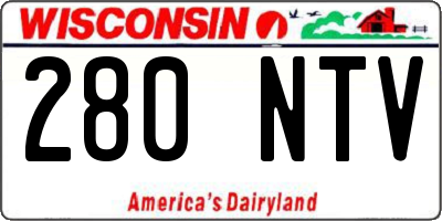 WI license plate 280NTV
