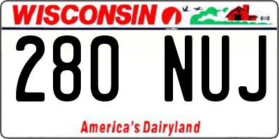 WI license plate 280NUJ