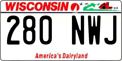 WI license plate 280NWJ