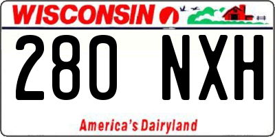 WI license plate 280NXH