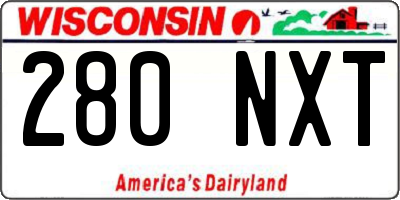 WI license plate 280NXT