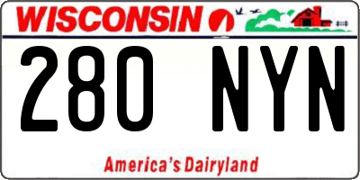 WI license plate 280NYN