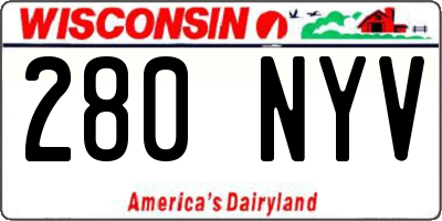 WI license plate 280NYV