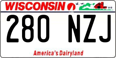WI license plate 280NZJ
