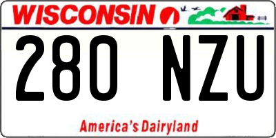 WI license plate 280NZU