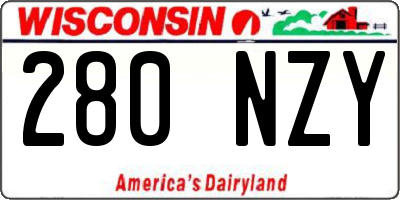 WI license plate 280NZY