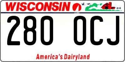 WI license plate 280OCJ