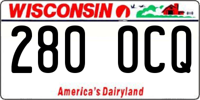 WI license plate 280OCQ