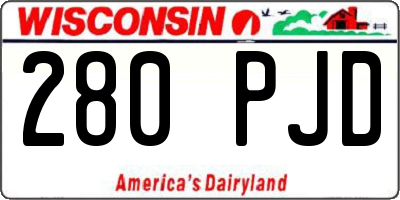 WI license plate 280PJD