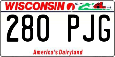 WI license plate 280PJG