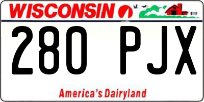 WI license plate 280PJX