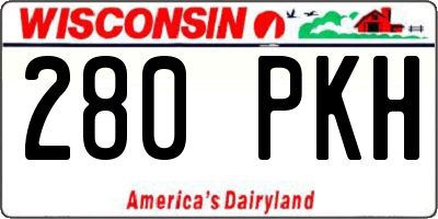 WI license plate 280PKH
