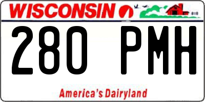 WI license plate 280PMH