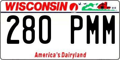 WI license plate 280PMM