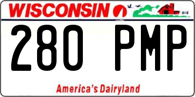 WI license plate 280PMP