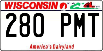 WI license plate 280PMT