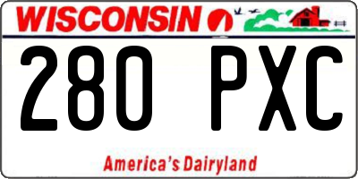 WI license plate 280PXC