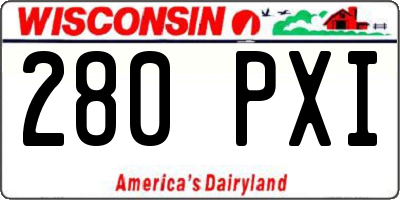 WI license plate 280PXI