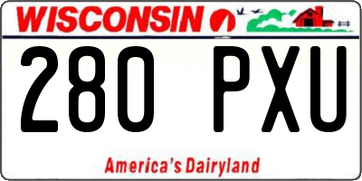WI license plate 280PXU
