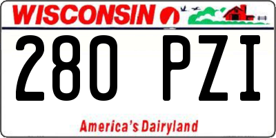 WI license plate 280PZI