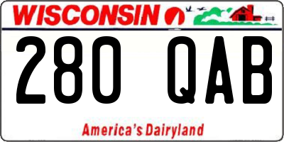 WI license plate 280QAB