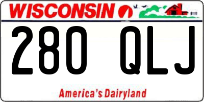 WI license plate 280QLJ